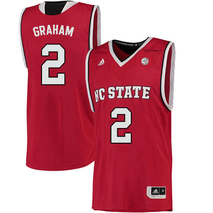 Men #2 Chase Graham NC State Wolfpack College Basketball Jerseys Sale-Red